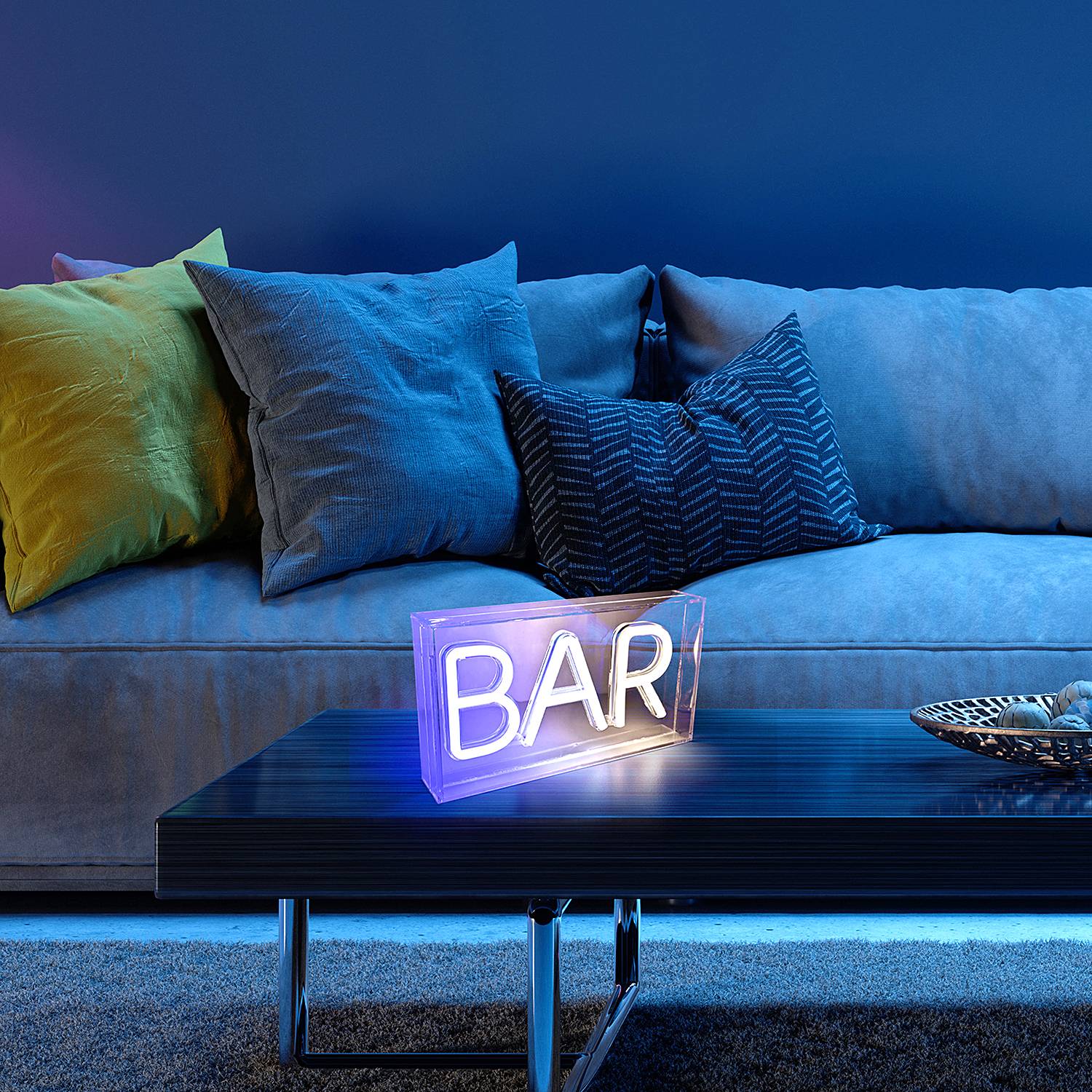 LED-Wandleuchte Neon-Bar von Just Light.