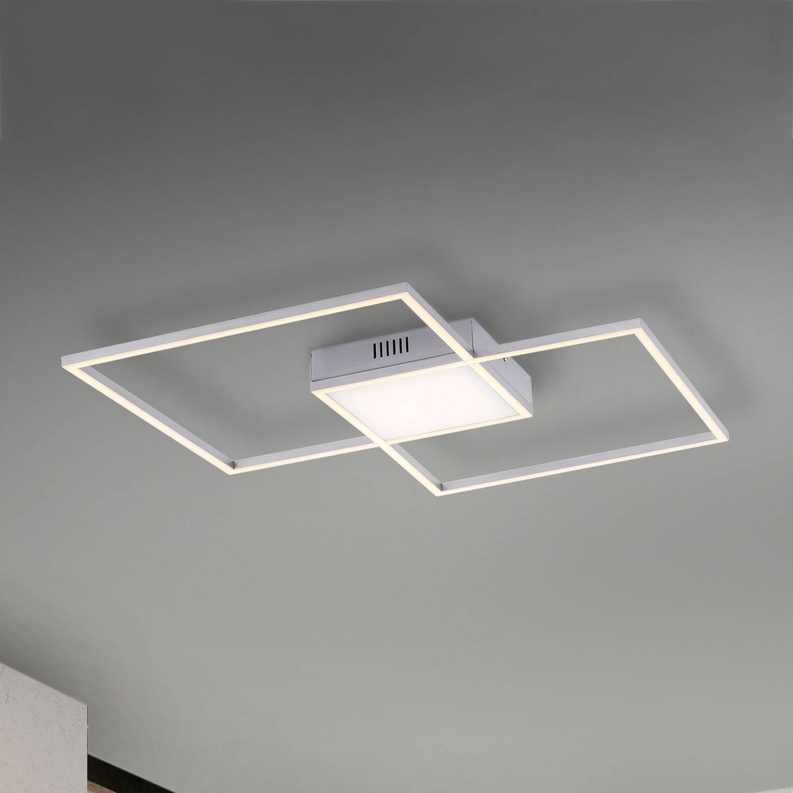 LED-Deckenleuchte Asmin, CCT, stahl, 60x60cm von JUST LIGHT.