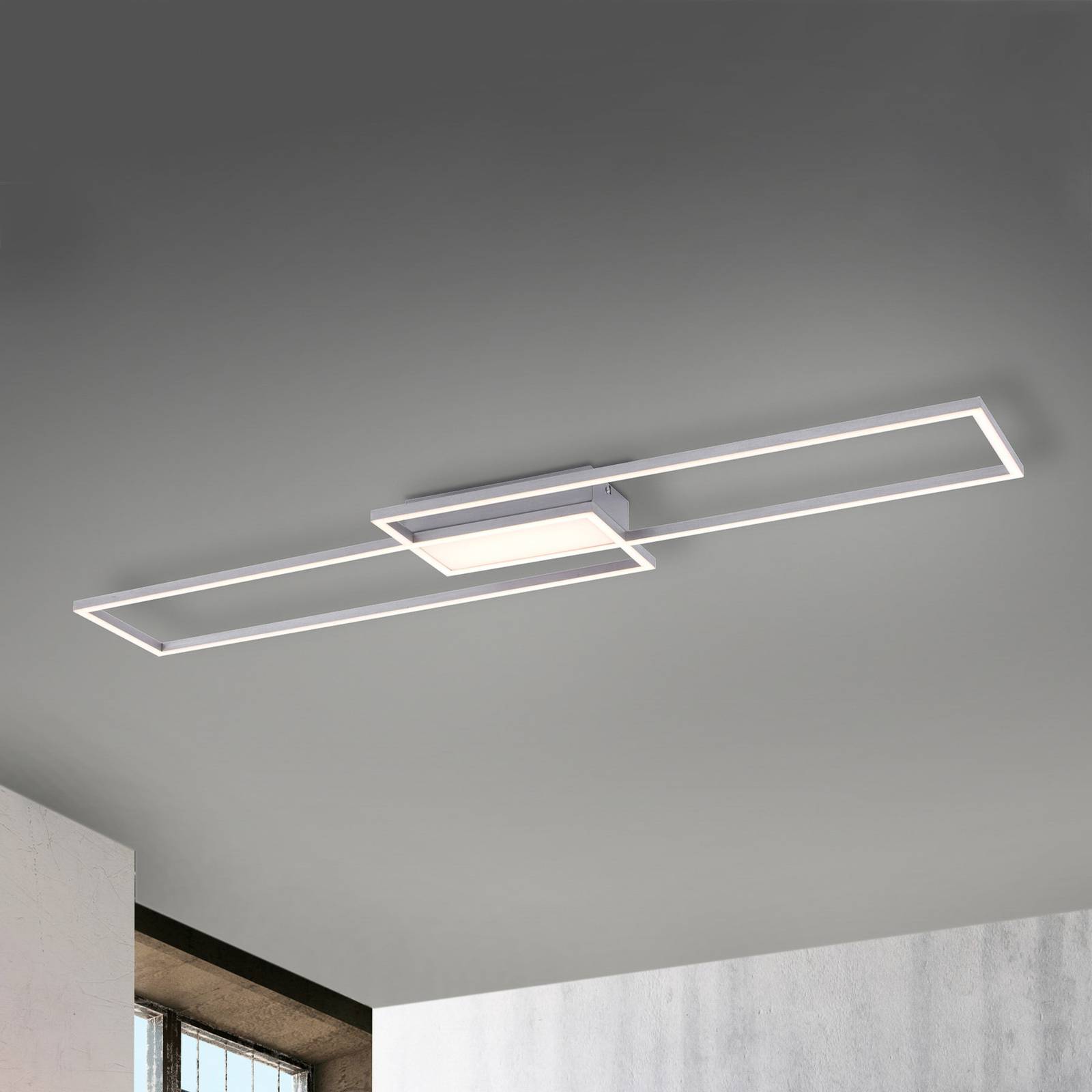 LED-Deckenleuchte Asmin, CCT, stahl, 109,5x25,7cm von JUST LIGHT.