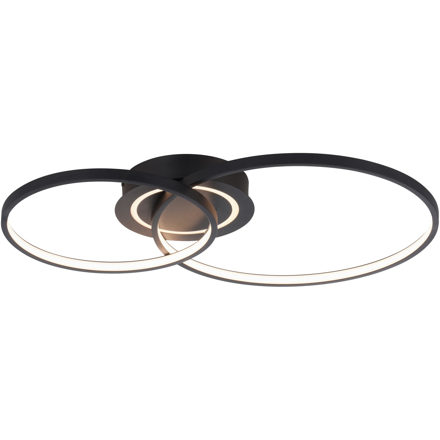 Just Light. LED-Deckenleuchte Asmina 69 cm x 55 cm Schwarz von Just Light.