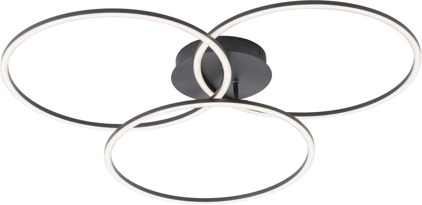 JUST LIGHT LED Deckenleuchte IVANKA, Dimmfunktion, LED wechselbar, Warmweiß, stufenlos dimmbar (SimplyDim - Funktion), zwei Ringe sind schwenkbar von JUST LIGHT