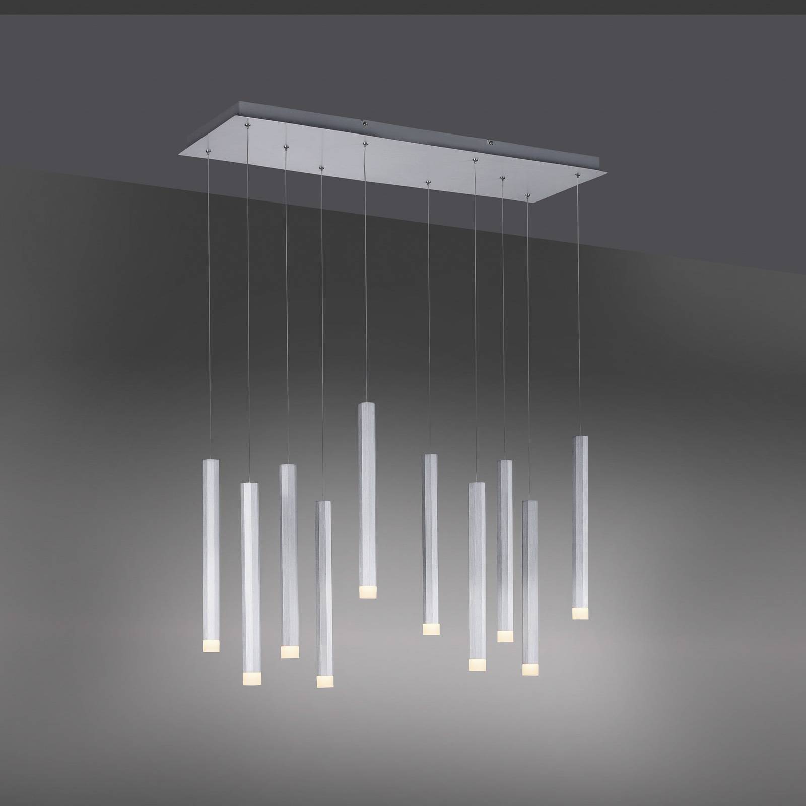 LED-Pendelleuchte Bruno, 10-flammig, aluminium von JUST LIGHT.