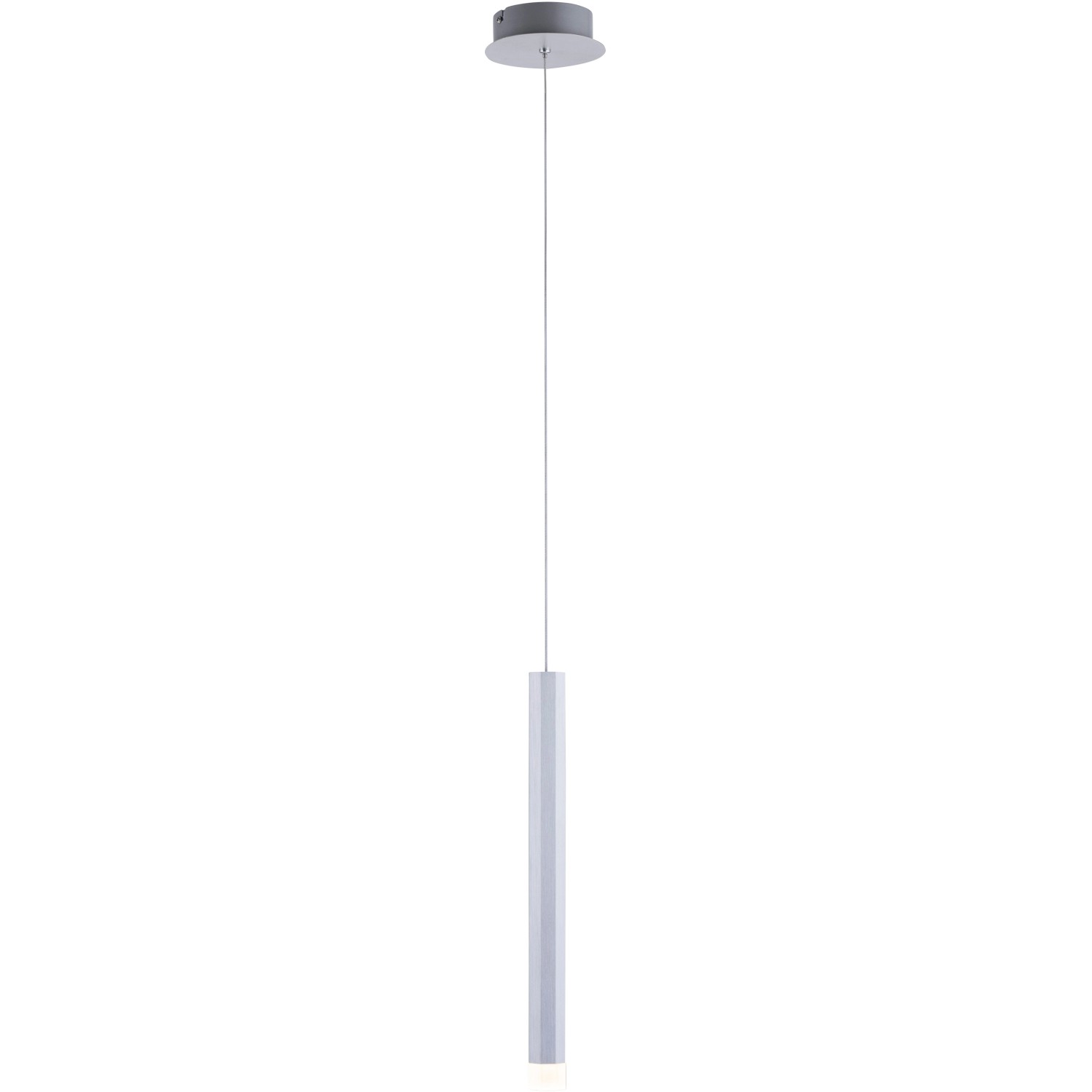 Just Light. LED-Pendelleuchte Bruno 1-flammig Aluminium 12 x 120 cm von Just Light.