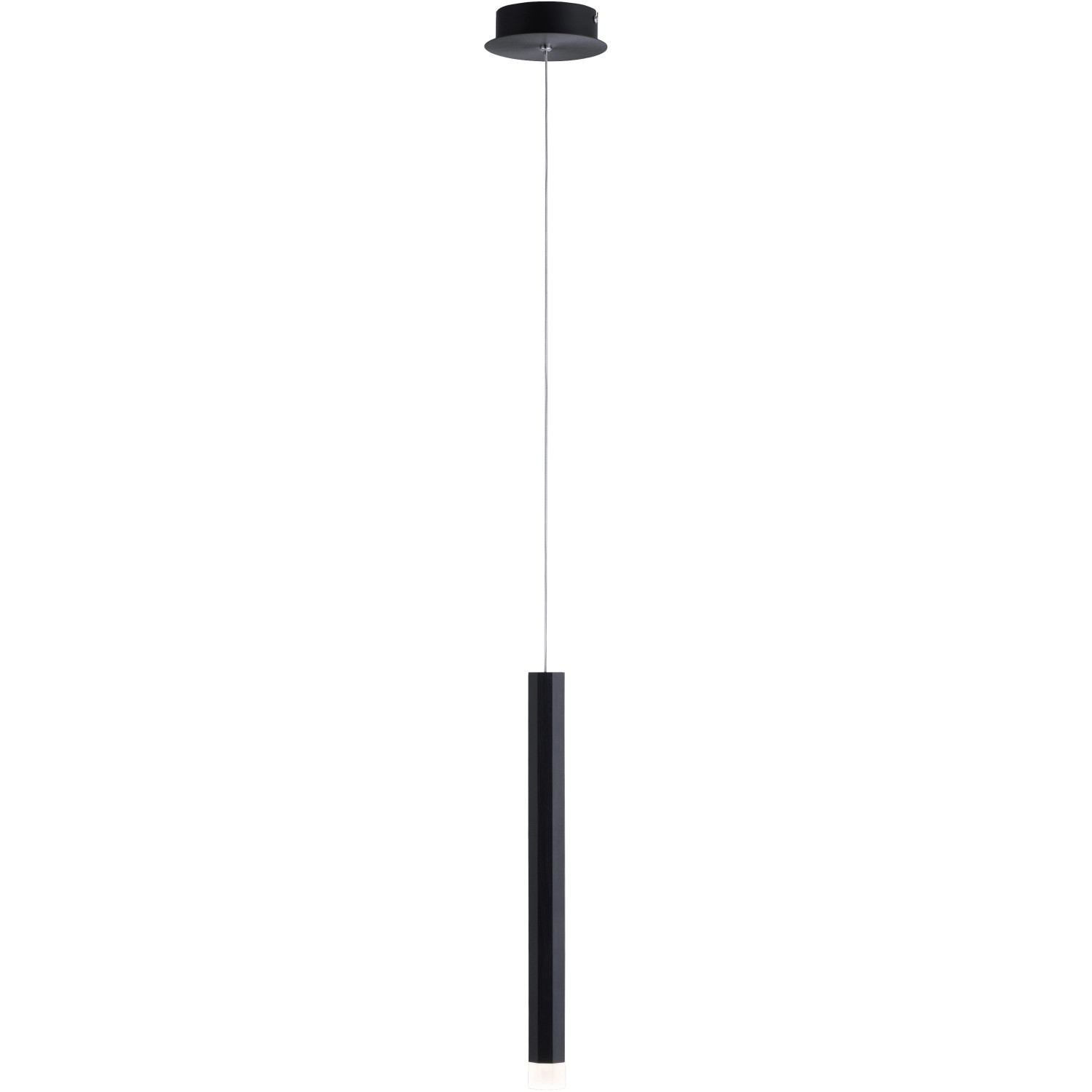 Just Light. LED-Pendelleuchte Bruno 1-flammig Schwarz 12 x 120 cm von Just Light.