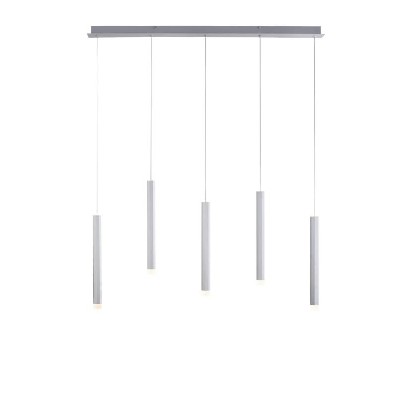 Just Light LED-Pendelleuchte 'Bruno' aluminiumfarben 8 x 120 x 100 cm 29 W von Just Light