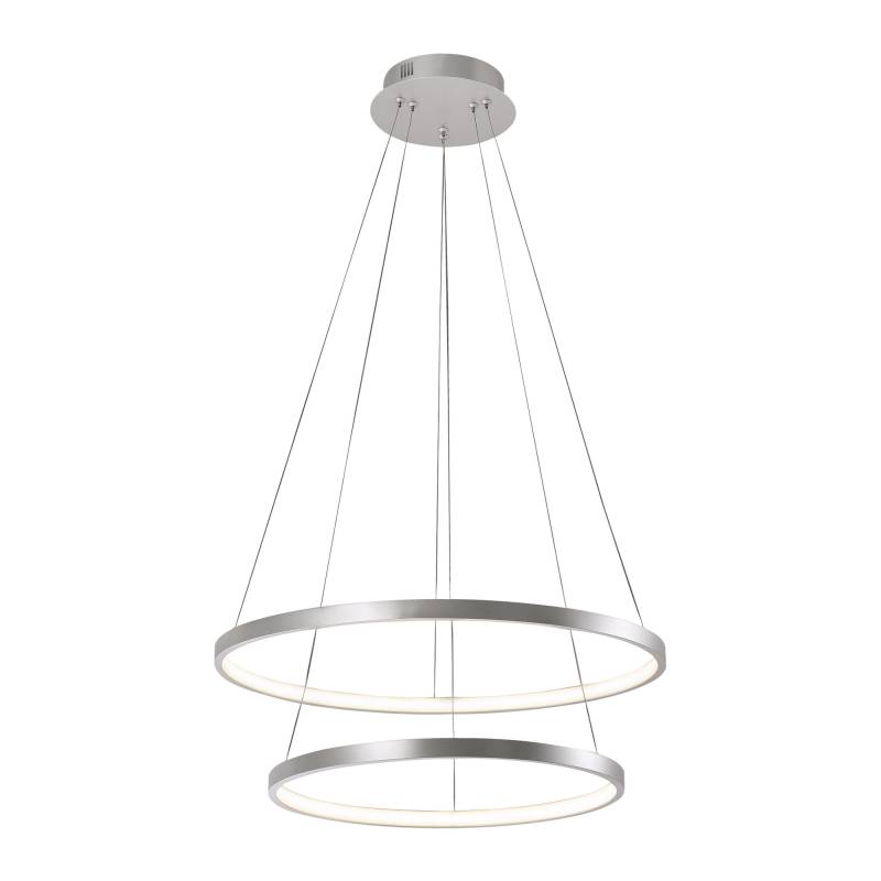 Just Light LED-Pendelleuchte 'Circle' silber Ø 50 x 120 cm 45 W von Just Light