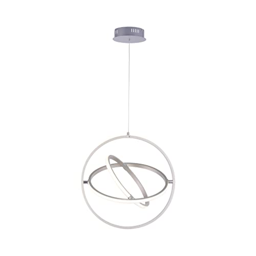 LeuchtenDirekt LED Pendelleuchte JELLA, stahl, 1xLED/11,50W/3000K, 1xLED/9W/3000K, 1xLED/7,50W/3000K, Innenleuchte, IP20, dimmbar, flexibel schwenkbar, 11260-55, Silber von LeuchtenDirekt