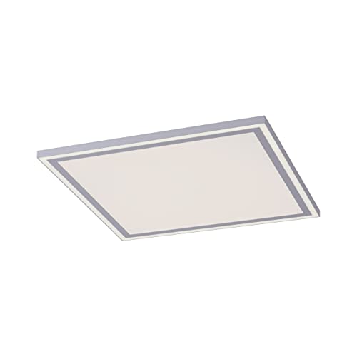 LeuchtenDirekt LED Deckenleuchte EDGING, weiss, 1xLED-Board/44W/2700-5000K, Innenleuchte, IP20, dimmbar, Funk-FB, CCT, Serienschalter, Memory, 46,4 x 46,4 cm, 14851-16 von LeuchtenDirekt