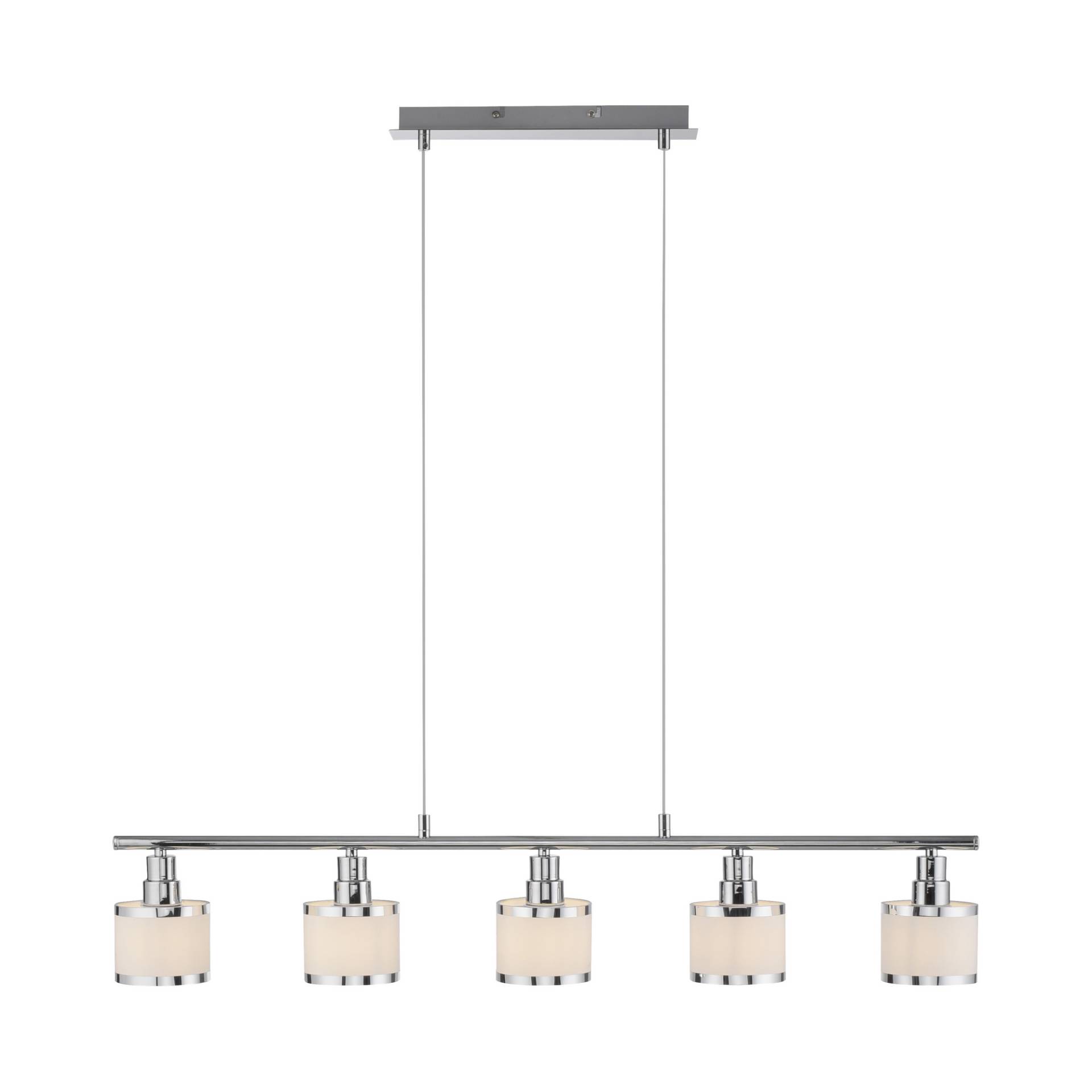 Just Light Pendelleuchte 'Accor' chromfarben/weiß 90 x 10 x 120 cm Just Light Pendelleuchte 'Accor' chromfarben/weiß 90 x 10 x 120 cm von Just Light