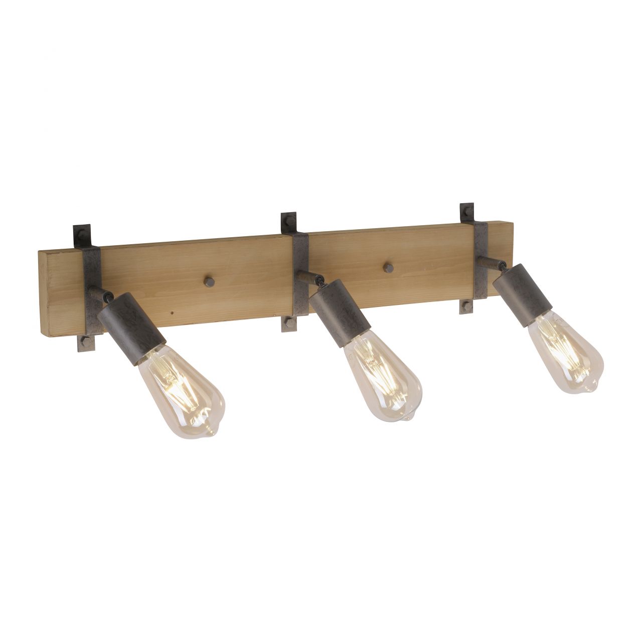 JustLight 3er Spot Slat holz-metall 65 x 12 cm E27, max. 40 W von Just Light.