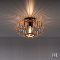 LeuchtenDirekt Deckenleuchte RACCOON, 1xE27 max. 40 Watt exkl., Innenleuchte, IP20 Bambus von JUST LIGHT