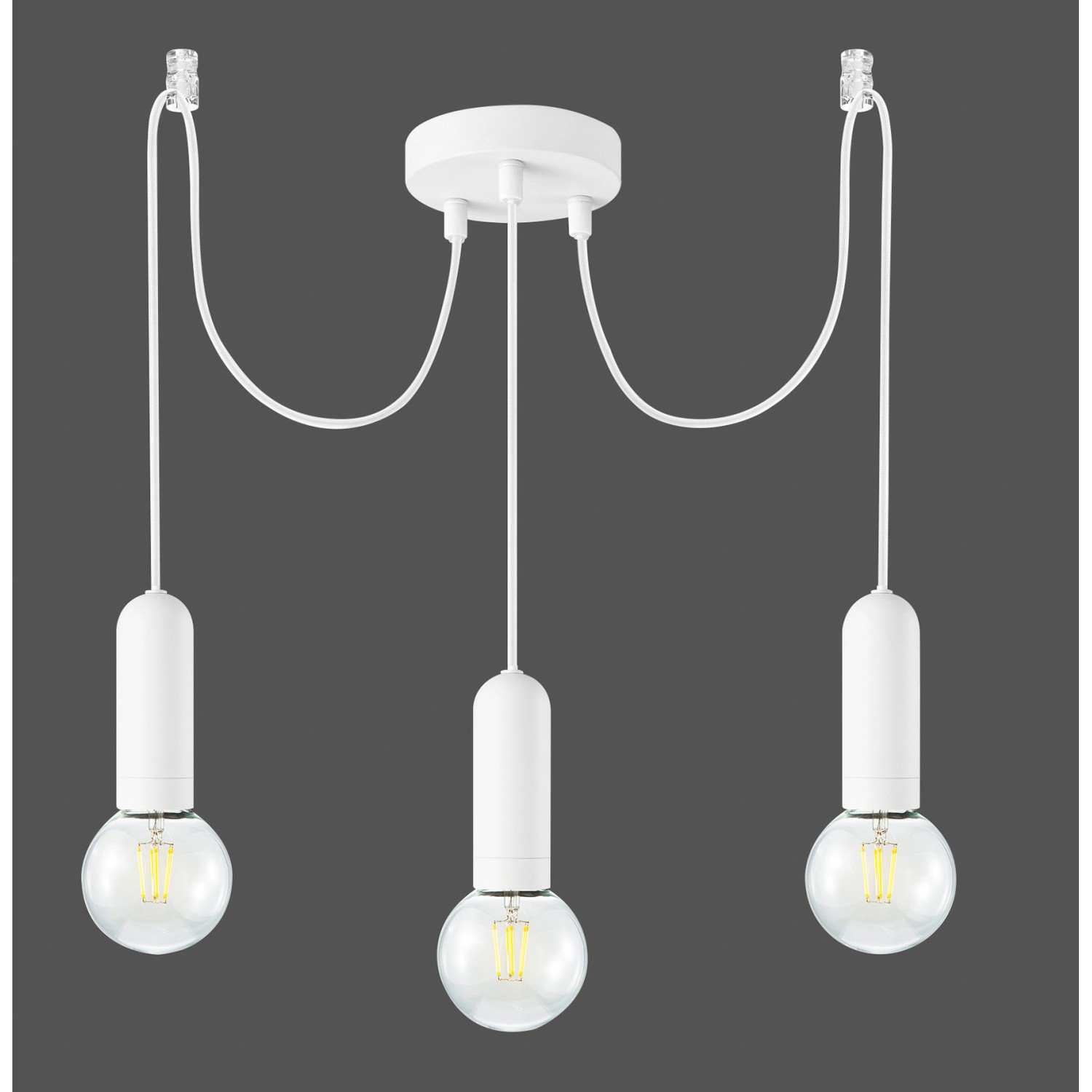 Pendelleuchte Turn me  Weiß 3 x E27 IP 20 von Just Light.