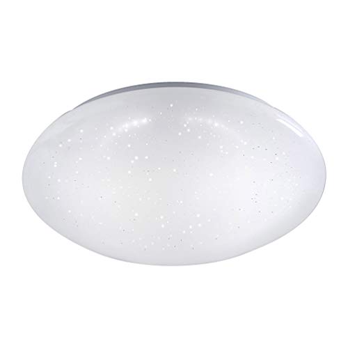 LeuchtenDirekt, LED Deckenleuchte, Ø35cm, Deckenlampe, warmweiss, 3000 Kelvin, Sternenhimmel, rund, weiss, IP 20… von LeuchtenDirekt