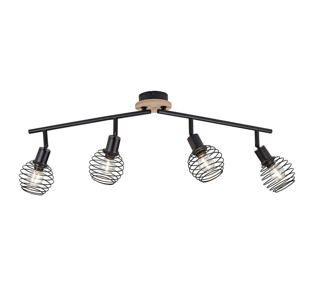 LeuchtenDirekt Deckenspot, Leuchtmittel nicht inklusive, Deckenstrahler 4 Flammig schwarz Spots von LeuchtenDirekt