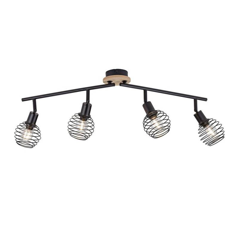 LeuchtenDirekt Deckenspot, Leuchtmittel nicht inklusive, Deckenstrahler 4 Flammig schwarz Spots von LeuchtenDirekt