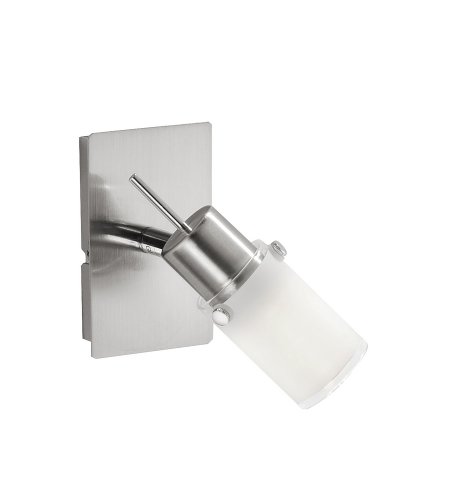 LeuchtenDirekt LED Deckenleuchte MAX LED, silber, 1xGU10/4W/3000K, Innenleuchte, IP20, Glas teillackiert, Leuchtmittel wechselbar, dreh- und schwenkbar, 11931-55 von LeuchtenDirekt