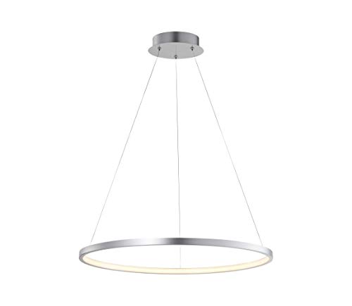 LeuchtenDirekt LED Pendelleuchte CIRCLE, silber, 1xLED-Board/29 Watt/3000K, Innenleuchte, IP20, Durchmesser 60cm, filigran, 11524-21 von LeuchtenDirekt