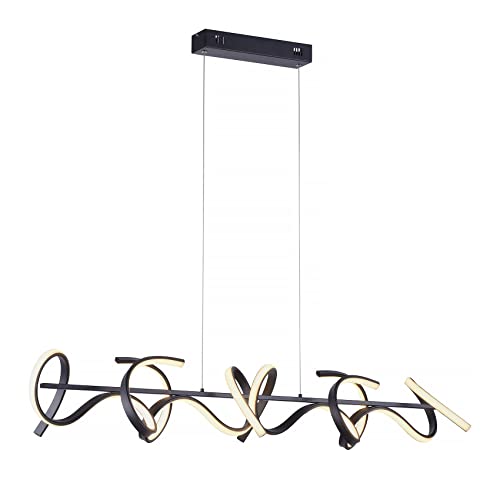 LeuchtenDirekt LED Pendelleuchte CURLS schwarz, Innenleuchte modern von LeuchtenDirekt