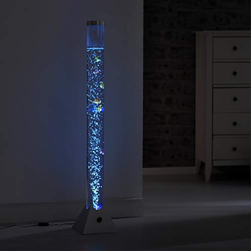 Direkt H 120cm, LeuchtenDirekt, LED Wassersäule, RGB-Farbwechsel, bedienbar über Schnurschalter, Kinderzimmer-Leuchte, inkl. Fische, stahlfarben von LeuchtenDirekt