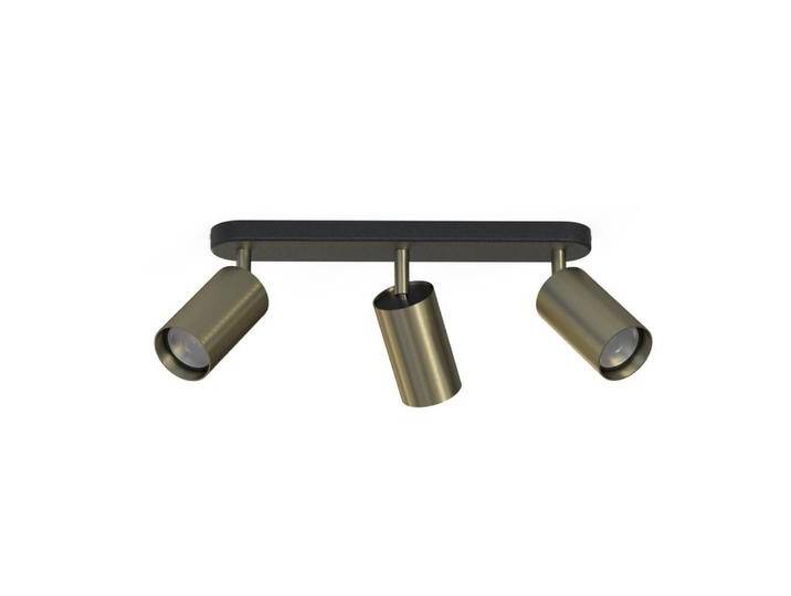 3-flammiger Aufbaustrahler Eye Gold mit Schwarz Lyora - 8818 von LeuchtenTotal