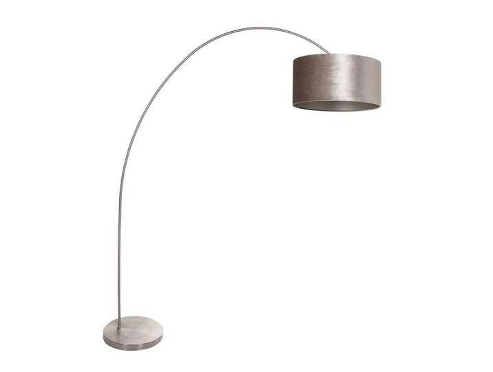 Bogenlampe Solva Metall mit silbernem Schirm Steinhauer - 3909ST von LeuchtenTotal