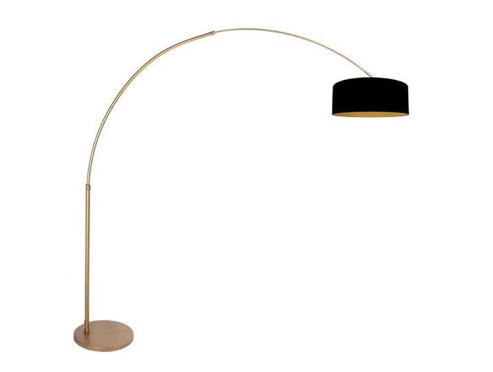 Bogenlampe Sparkled Light Bronze mit schwarzem Schirm Ø 45cm von LeuchtenTotal