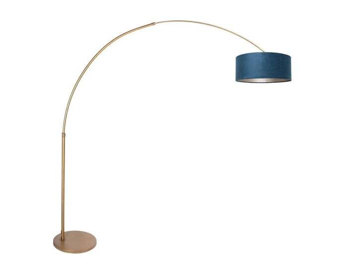 Bogenlampe Sparkled Light bronze mit blauer Kappe Ø 45cm von LeuchtenTotal