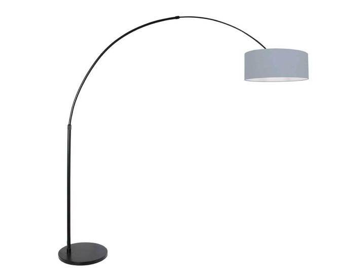 Bogenlampe Sparkled light schwarz mit hellblauer Kapuze von LeuchtenTotal