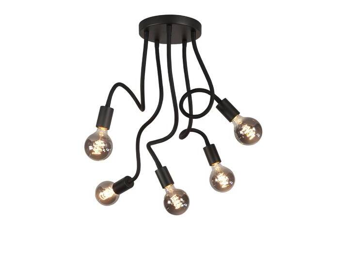 Design-Deckenleuchte Flex schwarz 5-flammig Highlight - P6627.01 von LeuchtenTotal