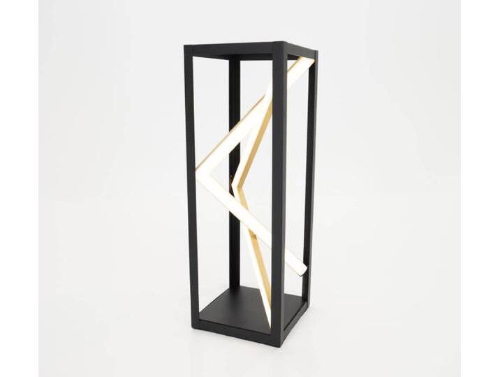 Designer-Tischlampe Penela schwarz mit gold Stars of Light - von LeuchtenTotal