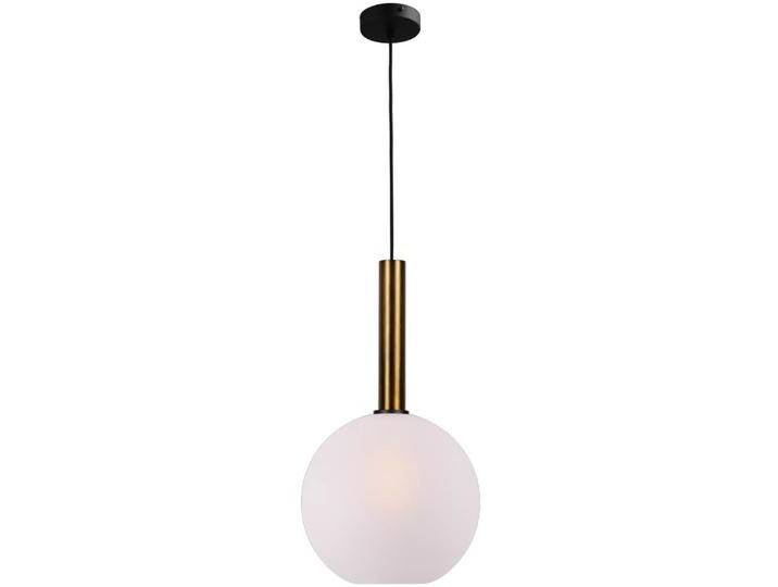 Hängelampe Ø 30cm Bella 2 Antikes Messing mit mattweißem Glas von LeuchtenTotal