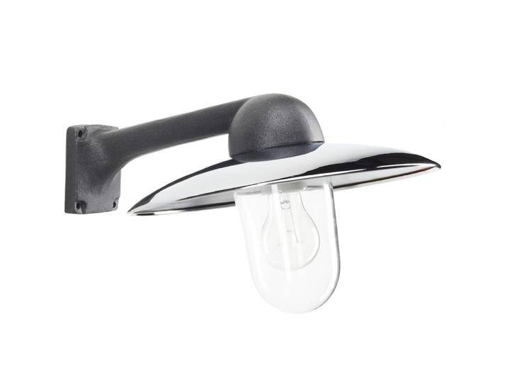 Industrie Außenlampe Fabrique Anthrazit mit Chrom KS Verlichting von LeuchtenTotal