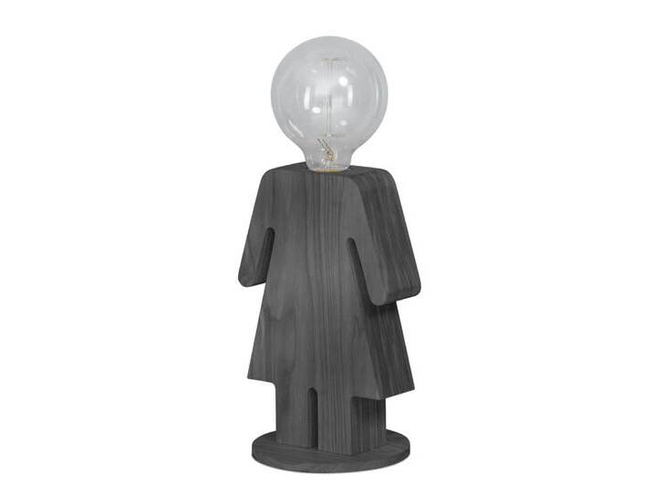 Nachttischlampe aus Holz Eve Grey ETH - 05-TL3289-99 von LeuchtenTotal