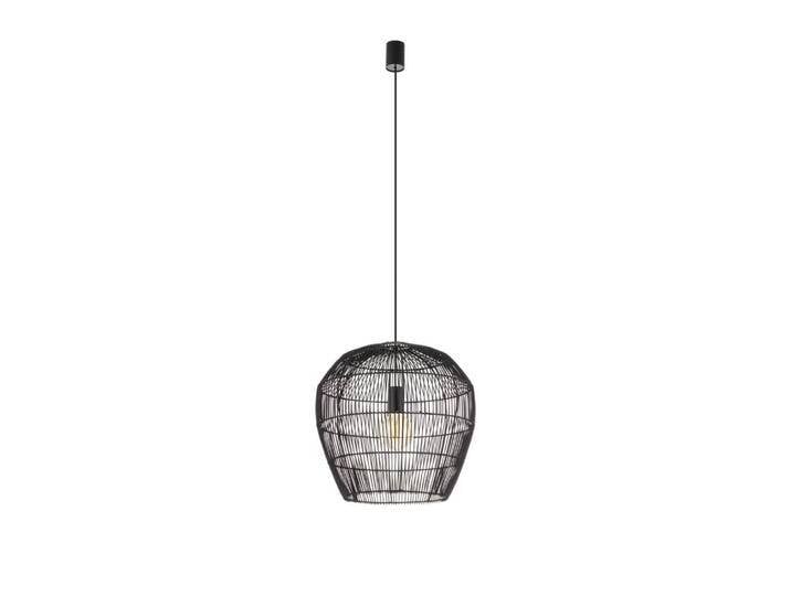 Rattan Pendelleuchte Haiti S Ø 43cm schwarz Lyora - 11166 von LeuchtenTotal