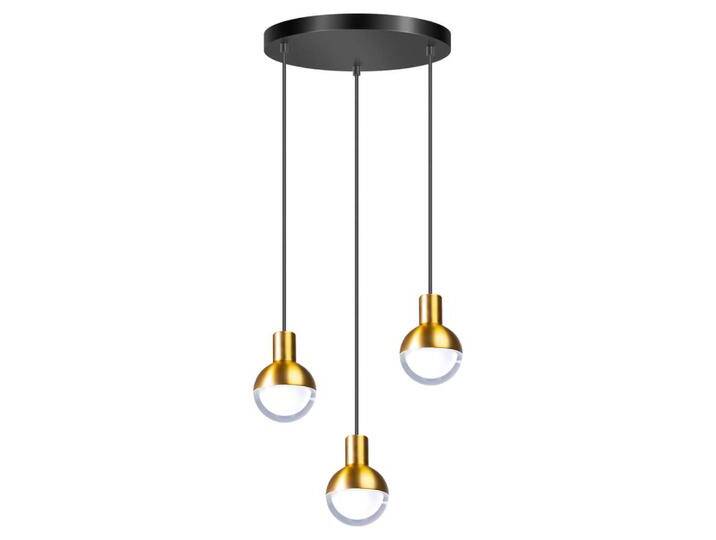 Schwarze Hängelampe Drop mit Gold ETH - 05-HL4247-0230 von LeuchtenTotal