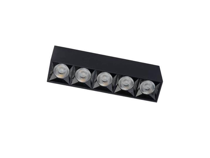 Schwarzer Aufbaustrahler Midi Led 5x1 LEDs - 3000K Lyora - 10055 von LeuchtenTotal