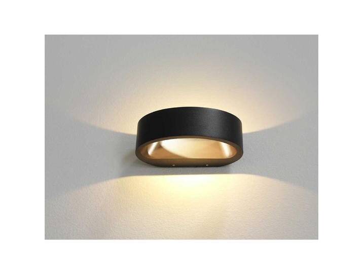 Schwarzer Wandscheinwerfer Sharp schwarz mit gold Artdelight - WL von LeuchtenTotal