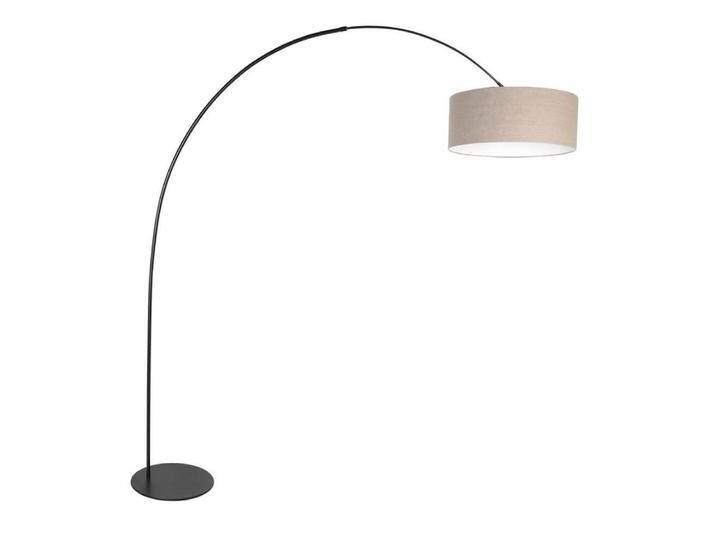 Stehlampe Curve schwarz mit grobem Grauton Ø 50cm Steinhauer - von LeuchtenTotal