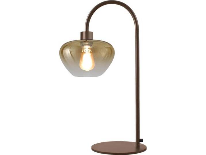 Tischlampe Genua Braun mit Goldglas 61cm Masterlight - Tischlampe Genua Braun mit Goldglas 61cm Masterlight - von LeuchtenTotal