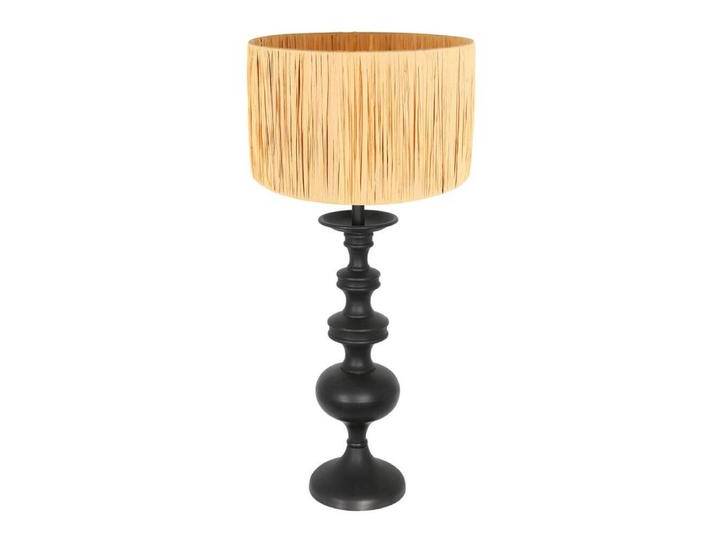 Tischlampe Lyons schwarz mit Strohschirm Steinhauer - 3750ZW Tischlampe Lyons schwarz mit Strohschirm Steinhauer - 3750ZW von LeuchtenTotal