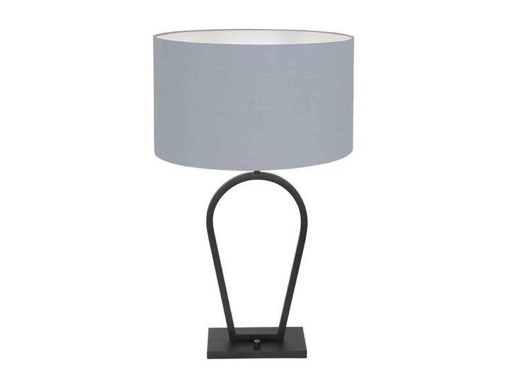 Tischlampe Stang schwarz mit hellblauer Kapuze Steinhauer - von LeuchtenTotal