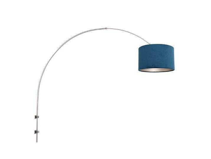 Wandbogenlampe Sparkled Edelstahl mit Blau Steinhauer - 8246ST von LeuchtenTotal