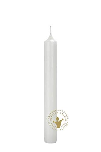 Haushaltskerzen Weiß 185 x 22 mm, 8 Stück, Premium Kerzen von Jaspers Kerzen von Wiedemann
