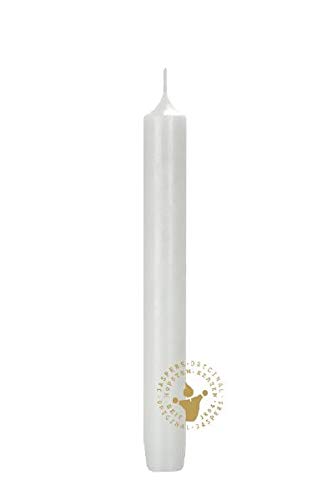 Haushaltskerzen Weiß 210 x 24 mm, 6 Stück, Premium Kerzen von Jaspers Kerzen von Wiedemann