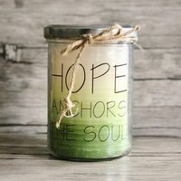 Handgegossene Kerze Im Glas "Hope Anchors The Soul" Hoffnung Anker Seele Jar Candle Handmade von LeuchtfeuerCandles
