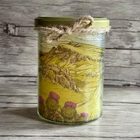 Handgegossene Kerze Im Glas Mit Schottland Print Isle Of Skye Quiraing Jar Candle Handmade Scotland von LeuchtfeuerCandles