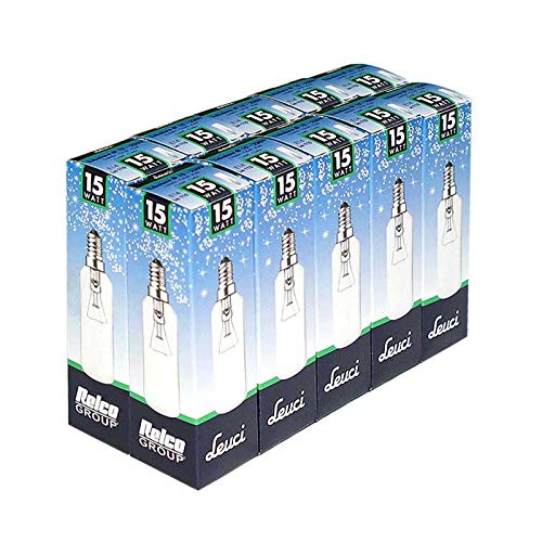 Leuci 10 x Glühbirne Röhre T25x70 15W E14 230V Kühlschrank 15 Watt Dunstabzugshaube warmweiß dimmbar (10 Stück) von Leuci