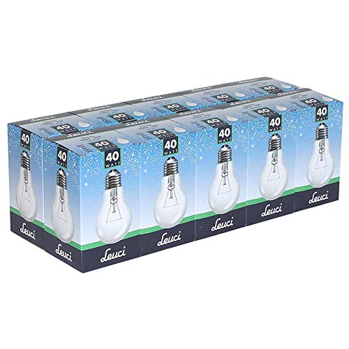 Leuci 10 x Glühbirne Birnenform A55 40W E27 klar Glühlampe Glühbirnen Glühlampen warmweiß dimmbar (40 Watt) von Leuci