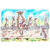 A5 Fuchs Kaninchen Kunstdruck A5 Fuchs Kaninchen Kunstdruck von LeucisticLynx