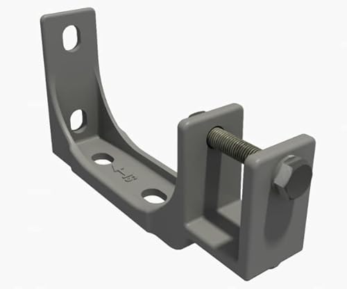 Leudus Decken Wandhalterung LUP059 für Markise mit Befestigung Aluminium/Stahl Kombihalterung (40mm, 2-Stück, grau, Stahl) von Leudus